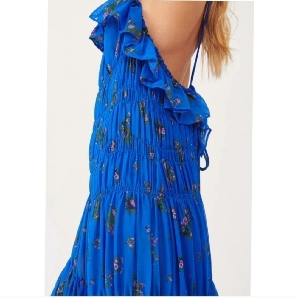 Free People Blue Cloud Nine Maxi Dress Size Small - Picture 3 of 7